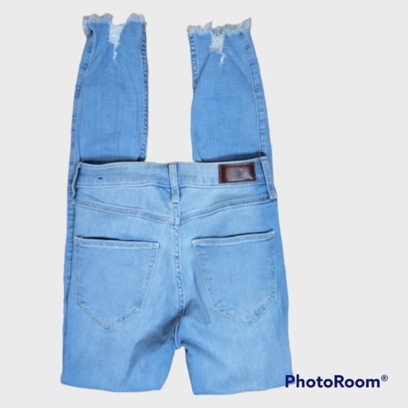 Hollister High Rise Super Skinny Distressed Raw Hem Women's Jeans Size 00S - Picture 3 of 4